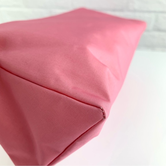 Vintage RARE Moschino Redwall Pink Nylon Zip Make Up Bag Cosmetic Pouch - Picture 9 of 12